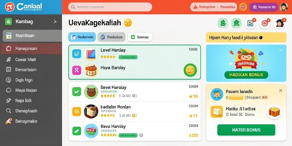 Gambar antarmuka permainan yang menawan.